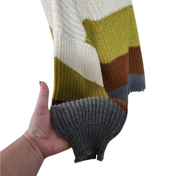 BLU PEPPER color block‎ chevron boho destroyed sweater size 2X - Picture 3 of 8